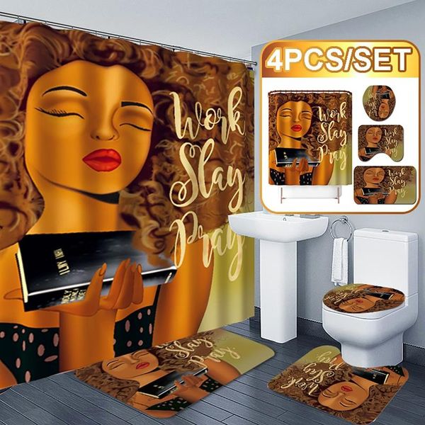 shower curtains african american curtain set black girl work slay pray bathroom bath mat rug carpet toilet inspiration home decor
shower curtains african american curtain set black girl work slay pray bathroom bath mat rug carpet toilet inspiration home decor