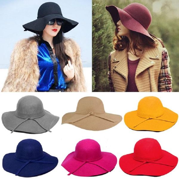 ladies fedora bucket cotton sweet caps women's hat cap woman classic retro jazz warm wide brim sun trendy vintage hats, Blue;gray 
ladies fedora bucket cotton sweet caps women's hat cap woman classic retro jazz warm wide brim sun trendy vintage hats, Blue;gray
