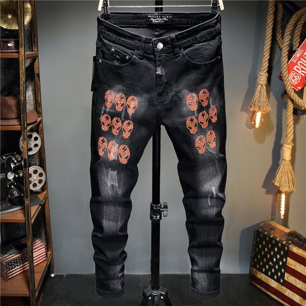 fashion jeans autumn and winter ragged cat beard men's slim pp wash black drill tight stretch pants 1981, Blue
fashion jeans autumn and winter ragged cat beard men's slim pp wash black drill tight stretch pants 1981, Blue