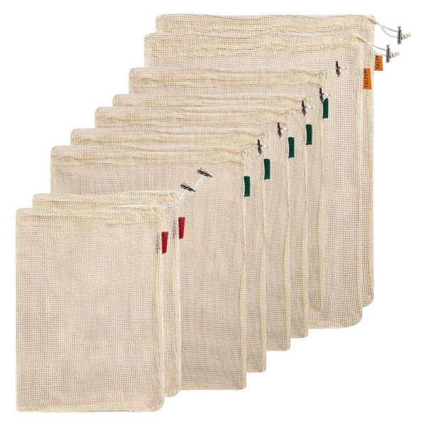 planters & pots 9 pcs set of reusable mesh produce bags for grocery, vegetable fresh storage cotton
planters & pots 9 pcs set of reusable mesh produce bags for grocery, vegetable fresh storage cotton