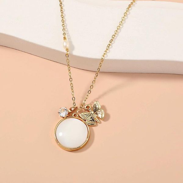 chains selling fashion trend metal butterfly necklace round natural white shell simple clavicle chain, Silver
chains selling fashion trend metal butterfly necklace round natural white shell simple clavicle chain, Silver