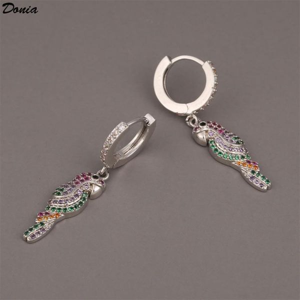 dangle & chandelier donia jewelry fashion earrings copper micro-inlaid zircon color parrot luxury simple ear buckle, Silver
dangle & chandelier donia jewelry fashion earrings copper micro-inlaid zircon color parrot luxury simple ear buckle, Silver