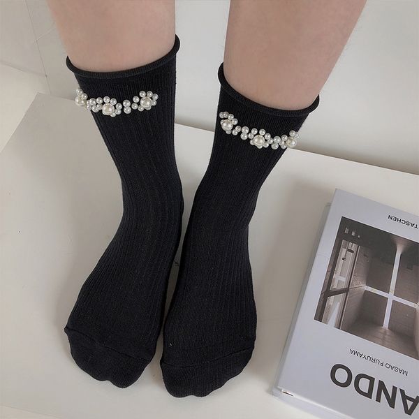 socks hosiery spring and summer curled pearl middle tube women's vertical cotton daily fashion socks, Black;white
socks hosiery spring and summer curled pearl middle tube women's vertical cotton daily fashion socks, Black;white