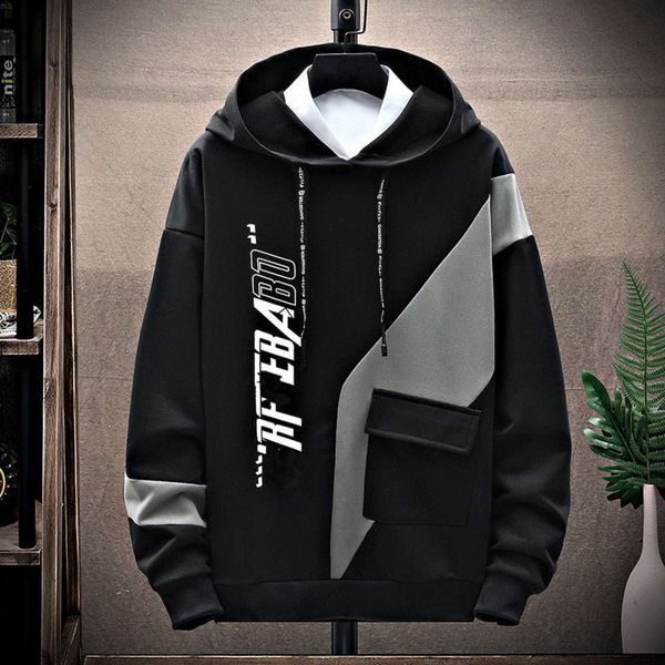 hooded hoodies sweater men's spring korean loose long sleeve casual fashion brand, Black
hooded hoodies sweater men's spring korean loose long sleeve casual fashion brand, Black