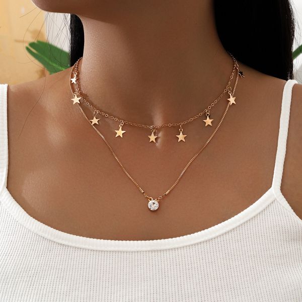 designs kpop punk star crystal choker necklace jewelry double layer women boho neck chain pendant and necklaces collar for girl, Golden;silver
designs kpop punk star crystal choker necklace jewelry double layer women boho neck chain pendant and necklaces collar for girl, Golden;silver