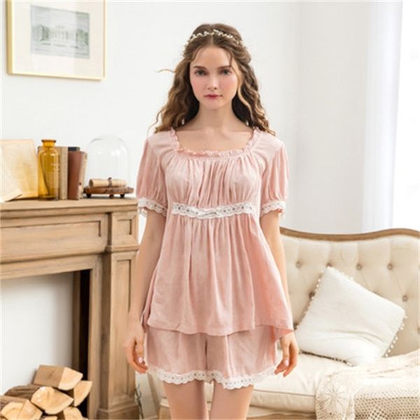 women's sleepwear pajamas for women summer nightwear full cotton pijama female short-sleeved shorts set loose sweet pyjamas home suit 9, Black;red
women's sleepwear pajamas for women summer nightwear full cotton pijama female short-sleeved shorts set loose sweet pyjamas home suit 9, Black;red