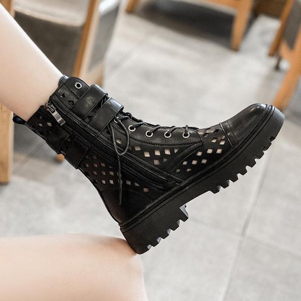 summer hollow ankle booties women 2021 low heel black breathable short boots female lace-up platform zipper
summer hollow ankle booties women 2021 low heel black breathable short boots female lace-up platform zipper