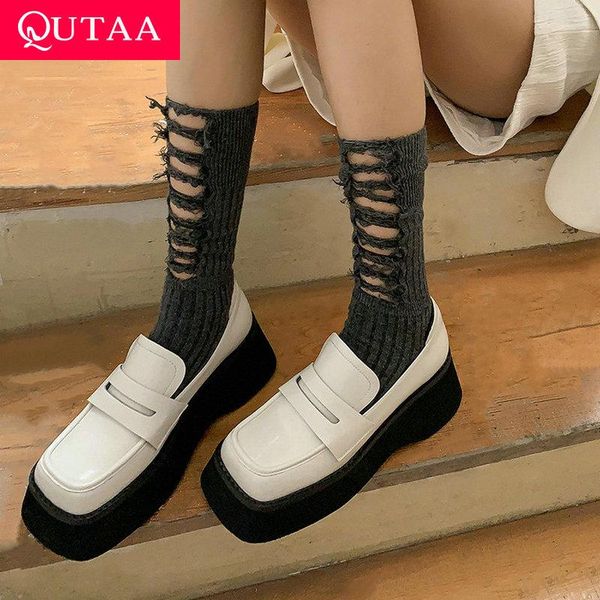 dress shoes qutaa 2022 wedges high heel square toe slip on ladies genuine leather fashion spring autumn women pumps size 34-40, Black
dress shoes qutaa 2022 wedges high heel square toe slip on ladies genuine leather fashion spring autumn women pumps size 34-40, Black