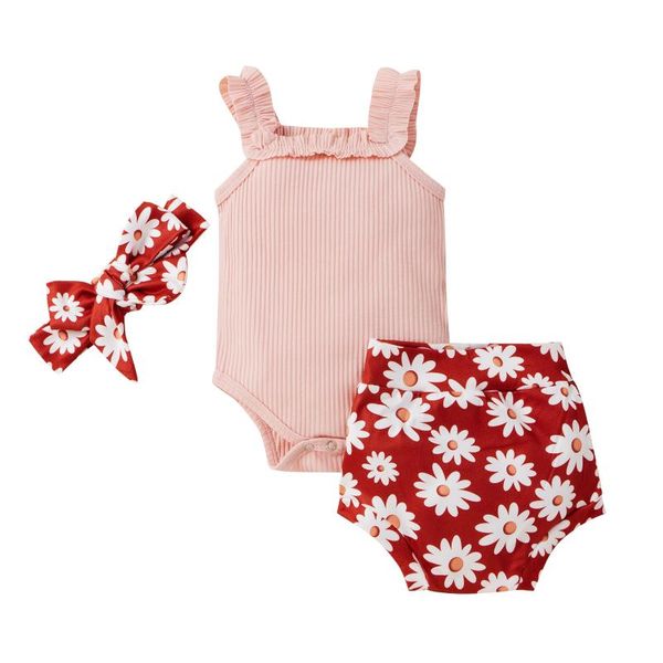 clothing sets baby girl sleeveless square collar ribbed romper + daisy print shorts headband 3 pcs born casual outfits, White
clothing sets baby girl sleeveless square collar ribbed romper + daisy print shorts headband 3 pcs born casual outfits, White