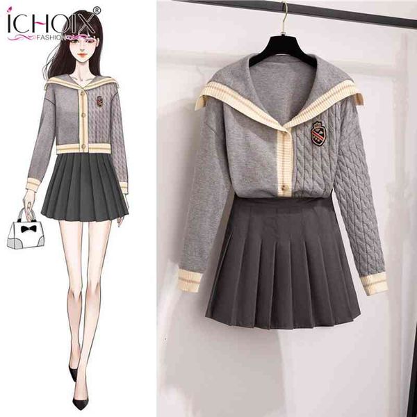 two piece dress ichoix sea turtleneck all-match emblem knitted suits of two korean-style female pieces loose cardigan jacket + short skirt n, White
two piece dress ichoix sea turtleneck all-match emblem knitted suits of two korean-style female pieces loose cardigan jacket + short skirt n, White