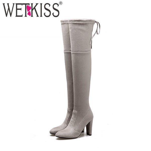 wetkiss high heel women boots pointed toe lace up footwear fur stretch female boot over the knee shoe winter plus size 210630, Black
wetkiss high heel women boots pointed toe lace up footwear fur stretch female boot over the knee shoe winter plus size 210630, Black