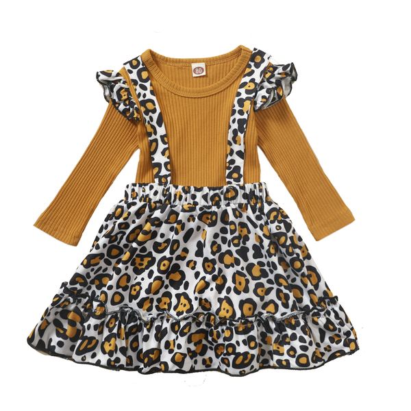 1-5y kids baby girl long sleeve cotton t-shirt leopard suspender skirt 2pcs fashion girls clothing set, White
1-5y kids baby girl long sleeve cotton t-shirt leopard suspender skirt 2pcs fashion girls clothing set, White