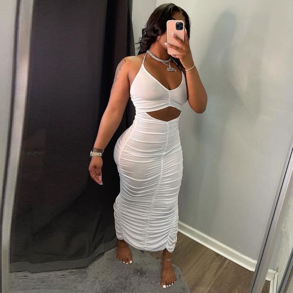 casual dresses puloru 2021 summer cut out halter tied maxi bodycon dress women's backless ruched draped sundress solid color clubwear, Black;gray
casual dresses puloru 2021 summer cut out halter tied maxi bodycon dress women's backless ruched draped sundress solid color clubwear, Black;gray