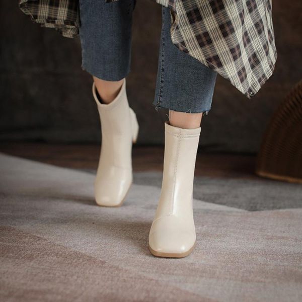 boots size 31-43 women's 5cm block heels for ladies stretch microfiber leather white black brown square toe short booties shoes
boots size 31-43 women's 5cm block heels for ladies stretch microfiber leather white black brown square toe short booties shoes