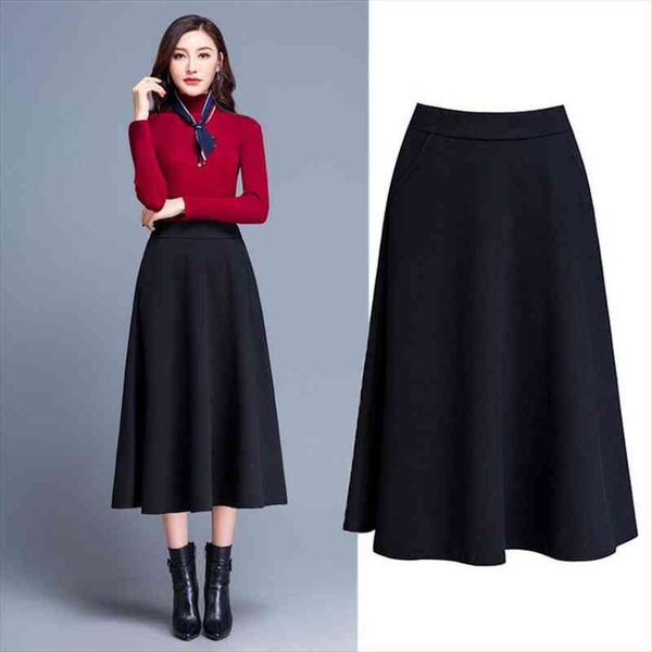 autumn winter woolen pocket midi womens skirt plus size feminine lady high waist empire a-line black grey
autumn winter woolen pocket midi womens skirt plus size feminine lady high waist empire a-line black grey