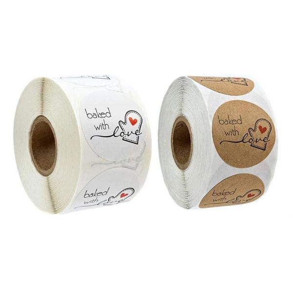 gift wrap 500 labels natural kraft paper round "baked with love" stickers seal roll sticker for package decorate handmade
gift wrap 500 labels natural kraft paper round "baked with love" stickers seal roll sticker for package decorate handmade