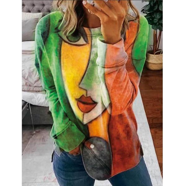 women's t-shirt women tshirt autumn harajuku femme t-shirts abstract girl print casual long sleeve loose tee streetwear o-neck, White
women's t-shirt women tshirt autumn harajuku femme t-shirts abstract girl print casual long sleeve loose tee streetwear o-neck, White