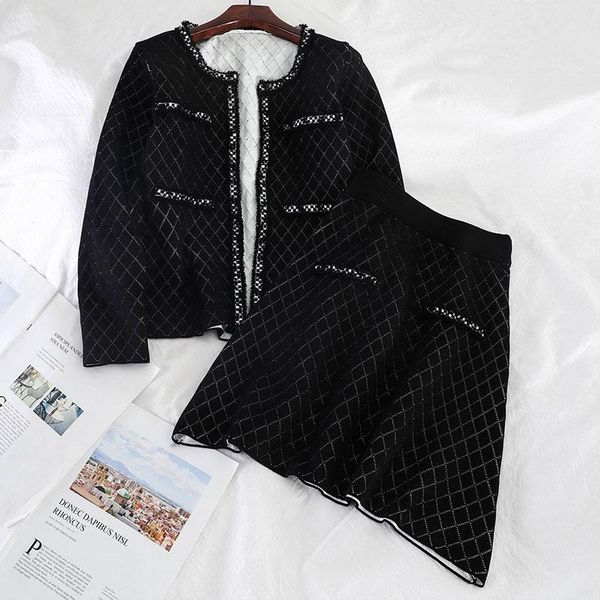 two piece dress winter women knitted cardigan loose stripes plaid sweater & knee-length slim skirt suit set ladies euro urban 2pcs sets, White
two piece dress winter women knitted cardigan loose stripes plaid sweater & knee-length slim skirt suit set ladies euro urban 2pcs sets, White