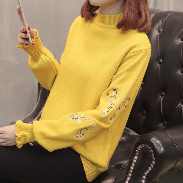 women's sweaters 8641 in real time 2021 korean edition autumn embroidery sweater 57_3c11, White;black
women's sweaters 8641 in real time 2021 korean edition autumn embroidery sweater 57_3c11, White;black