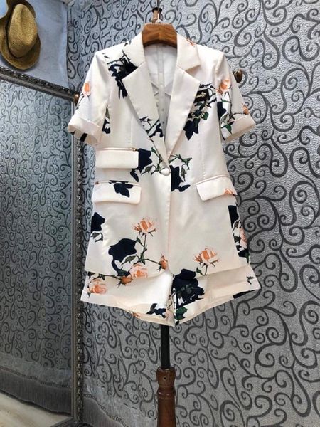 women's tracksuits blazer sets 2021 summer short suits women floral print coats+match ladies casual 2 piece set, Gray
women's tracksuits blazer sets 2021 summer short suits women floral print coats+match ladies casual 2 piece set, Gray