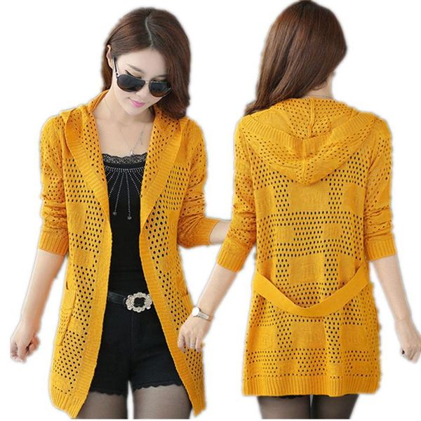 women's hoodies & sweatshirts ms. spring fashion hooded knitting sweatshirt hollow outside the ride summer shawl long coat jq807, Black
women's hoodies & sweatshirts ms. spring fashion hooded knitting sweatshirt hollow outside the ride summer shawl long coat jq807, Black