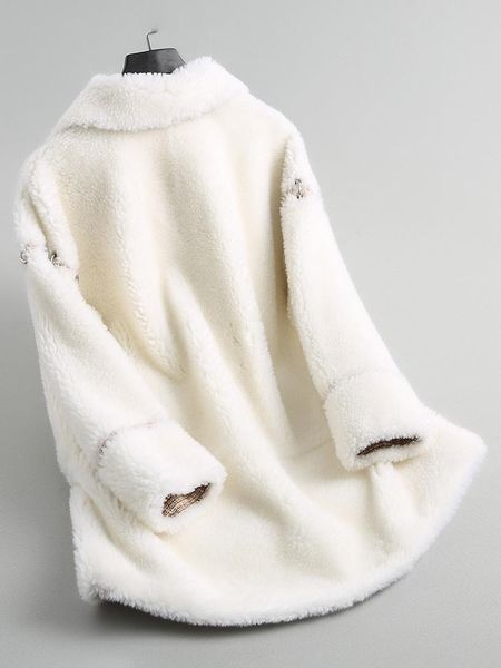 women's fur & faux wool real coat winter woman female jacket korean pink double-breasted jackets suede liner abrigo mujer kj1044 s, Black
women's fur & faux wool real coat winter woman female jacket korean pink double-breasted jackets suede liner abrigo mujer kj1044 s, Black