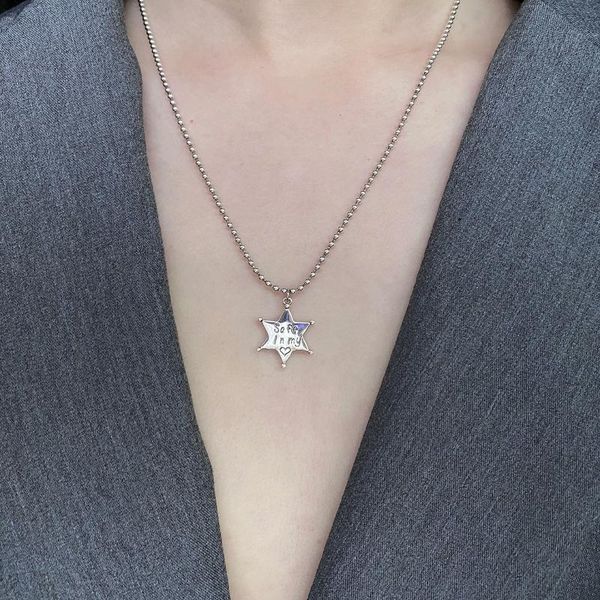 chains korean dongdamen retro thai silver necklace six pointed star pendant s925 personality trendsetter sweater chain bone
chains korean dongdamen retro thai silver necklace six pointed star pendant s925 personality trendsetter sweater chain bone