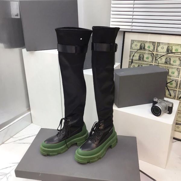 boots women shoes winter round toe mid heels lace up genuine leather silk slip on over the knee platform zapatos de mujer, Black
boots women shoes winter round toe mid heels lace up genuine leather silk slip on over the knee platform zapatos de mujer, Black