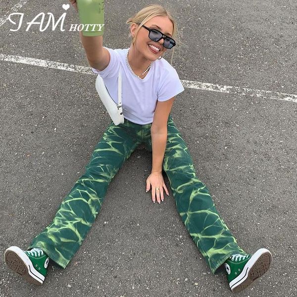 women's jeans green tie dye print straight mom women harajuku vintage high waist baggy wide denim pants long painted trousers iamty, Blue
women's jeans green tie dye print straight mom women harajuku vintage high waist baggy wide denim pants long painted trousers iamty, Blue