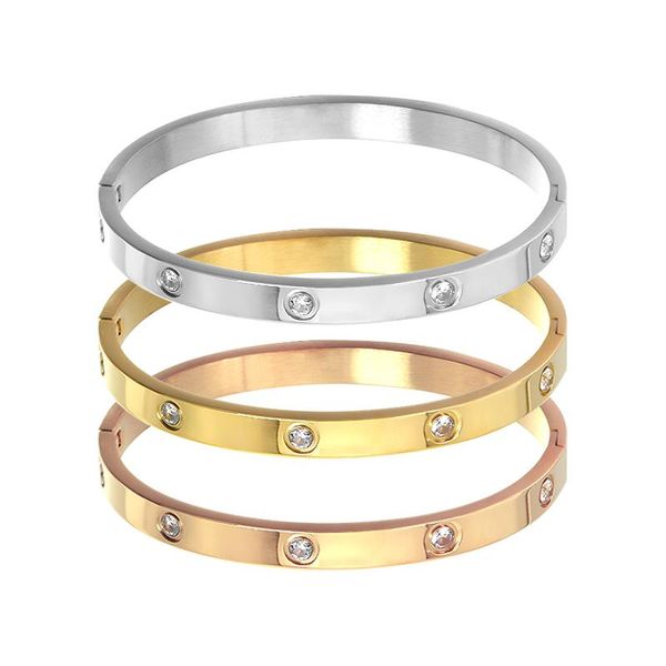bangle crystals love bangles cubic zirconia bracelets couple luxuxy jewelry stainless steel for women gift, Black
bangle crystals love bangles cubic zirconia bracelets couple luxuxy jewelry stainless steel for women gift, Black