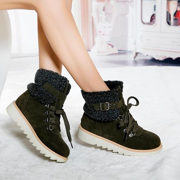 boots buckle strap short women round toe cuffed flats lace-up keep warm motorcycle ankle for botas feminina, Black
boots buckle strap short women round toe cuffed flats lace-up keep warm motorcycle ankle for botas feminina, Black