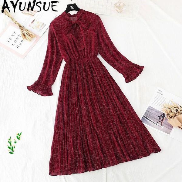 casual dresses ayunsue spring summer chiffon dress women floral beach pleated long sleeve polka dot clothes vestido boho kj4323, Black;gray
casual dresses ayunsue spring summer chiffon dress women floral beach pleated long sleeve polka dot clothes vestido boho kj4323, Black;gray