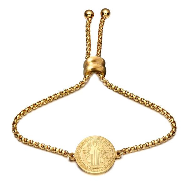 charm bracelets stainless steel san benito medal bracelet for men women benedict coin on hands christian jewelry gold color, Golden;silver
charm bracelets stainless steel san benito medal bracelet for men women benedict coin on hands christian jewelry gold color, Golden;silver