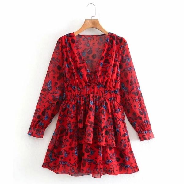 casual dresses 2021 women floral print cascading ruffle chiffon mini dress female long sleeve clothes lady loose vestido d7156, Black;gray
casual dresses 2021 women floral print cascading ruffle chiffon mini dress female long sleeve clothes lady loose vestido d7156, Black;gray