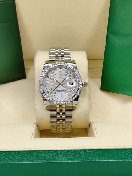 41mm 36mm womens designer watch diamond bezel mens watches 2813 automatic mechanical movement man fashion wristwatch relojs, Slivery;golden
41mm 36mm womens designer watch diamond bezel mens watches 2813 automatic mechanical movement man fashion wristwatch relojs, Slivery;golden