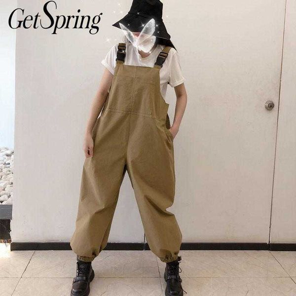 getspring women pants loose long trousers khaki cotton woman overalls all match wide casual summer 210601, Black;white
getspring women pants loose long trousers khaki cotton woman overalls all match wide casual summer 210601, Black;white