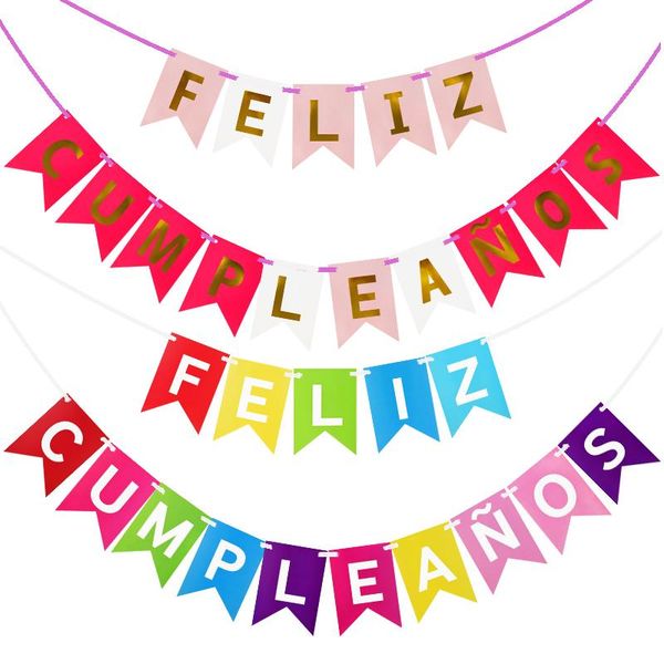 party decoration 1set spanish happy birthday paper bunting garland feliz cumpleaños letter banner flag kids baby shower
party decoration 1set spanish happy birthday paper bunting garland feliz cumpleaños letter banner flag kids baby shower