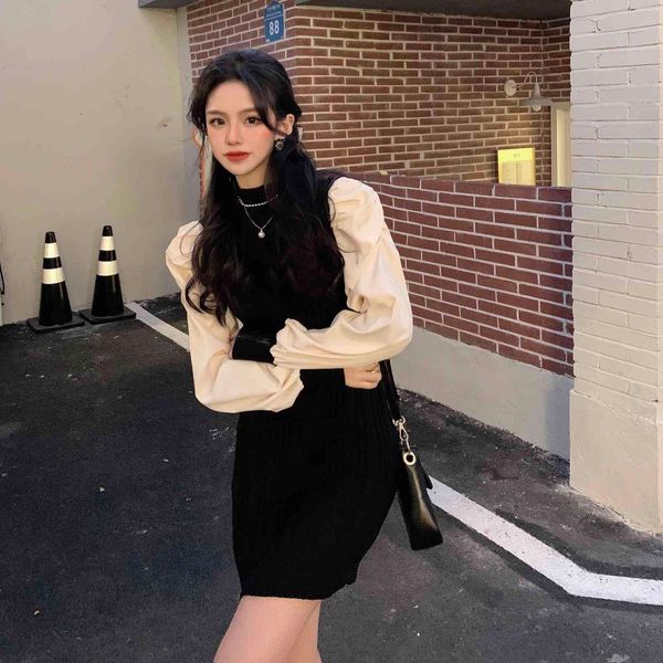 casual dresses nomikuma lantern long sleeve patchwork knitted twisted korean slim women half turtleneck sweater dress 6d803 23jm, Black;gray
casual dresses nomikuma lantern long sleeve patchwork knitted twisted korean slim women half turtleneck sweater dress 6d803 23jm, Black;gray