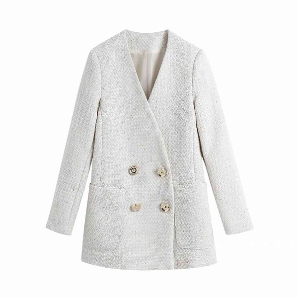 women fashion double breasted tweed casual blazer vintage pocket jacket chic outwear spring autumn femalle solid office lady 210521, White;black
women fashion double breasted tweed casual blazer vintage pocket jacket chic outwear spring autumn femalle solid office lady 210521, White;black