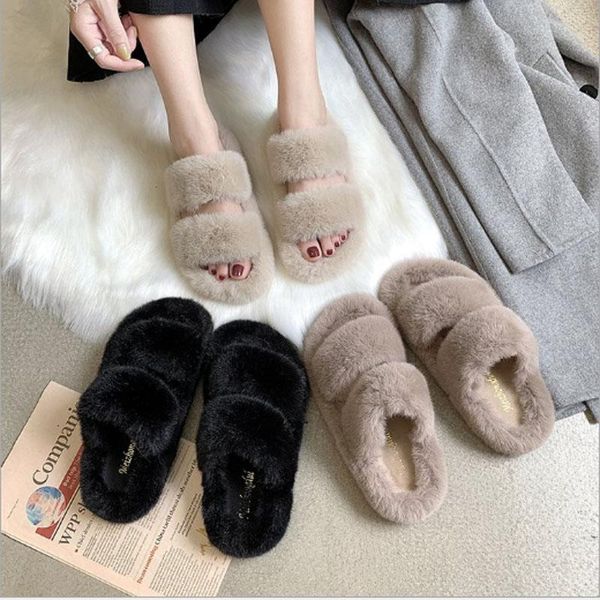 slippers wool slipper female outside wear qiu dong fund fashionable is flat bottom thick web celebrity, Black
slippers wool slipper female outside wear qiu dong fund fashionable is flat bottom thick web celebrity, Black