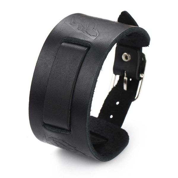 charm bracelets 2021 fashion retro hand-woven wolf head pattern wide leather bracelet cuff belt buckle for men's accessories, Golden;silver
charm bracelets 2021 fashion retro hand-woven wolf head pattern wide leather bracelet cuff belt buckle for men's accessories, Golden;silver