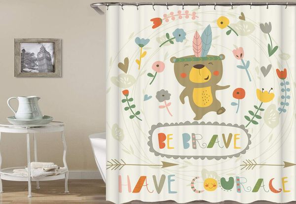 cartoon flower bear slogan privacy protection, color printing decoration shower curtain
cartoon flower bear slogan privacy protection, color printing decoration shower curtain