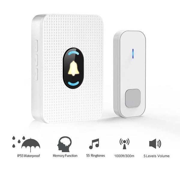 doorbells wireless door bell ip55 waterproof dustproof, receiver with small night vision light 300m working range home security doorbell
doorbells wireless door bell ip55 waterproof dustproof, receiver with small night vision light 300m working range home security doorbell