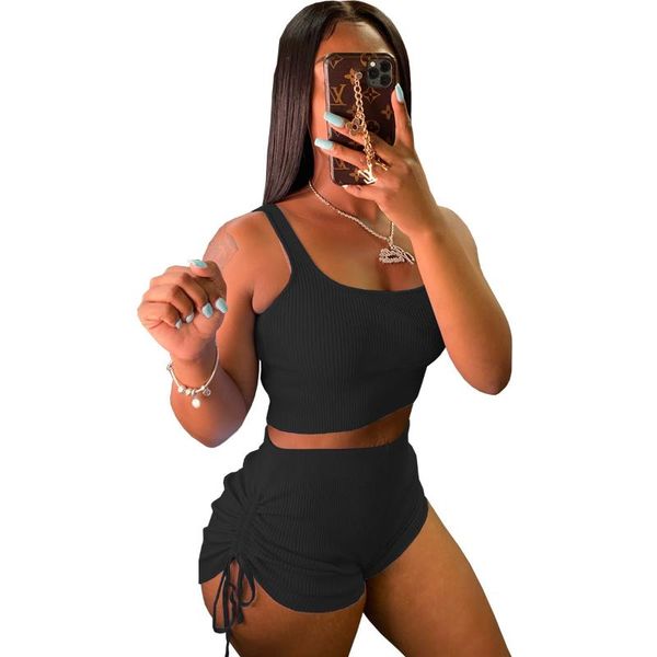 women's 2021 fashion shorts sets solid color open back pants with wrinkle and tie rope two piece set female tracksuit gym clothing, White;black
women's 2021 fashion shorts sets solid color open back pants with wrinkle and tie rope two piece set female tracksuit gym clothing, White;black