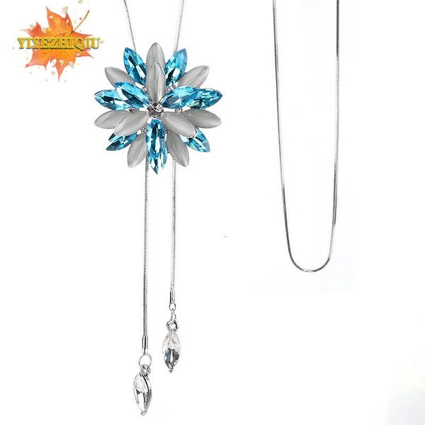pendant necklaces vintage glass cubic zircon flower necklace snowflake long chain women statement maxi jewelry accessories, Silver
pendant necklaces vintage glass cubic zircon flower necklace snowflake long chain women statement maxi jewelry accessories, Silver