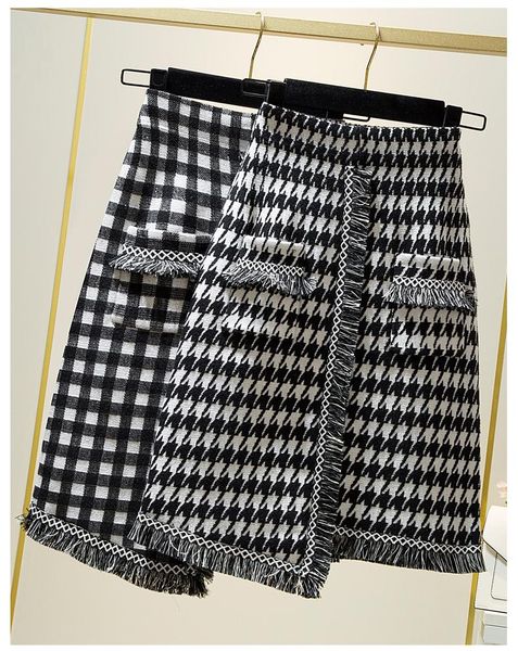 skirts knit half skirt female spring and winter high waist irregular houndstooth a-line package hip, Black
skirts knit half skirt female spring and winter high waist irregular houndstooth a-line package hip, Black
