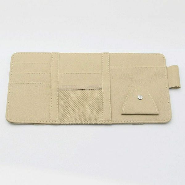 car organizer sun visor pocket sunglasses sunshade 1pc bag pu leather pens