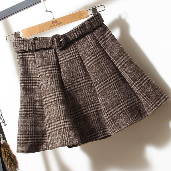 skirts woolen skirt preppy style plaid ball gown sashes above knee mini lenght empire waist autumn winter 2021, Black
skirts woolen skirt preppy style plaid ball gown sashes above knee mini lenght empire waist autumn winter 2021, Black