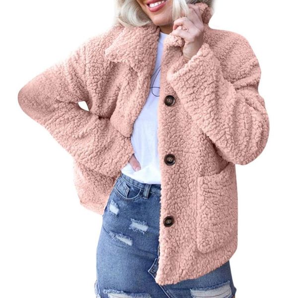 women's fur & faux winter warm soft crochet coat women tide fashion elegant wool knit harajuku button casual fluffy plush overcoat, Black
women's fur & faux winter warm soft crochet coat women tide fashion elegant wool knit harajuku button casual fluffy plush overcoat, Black