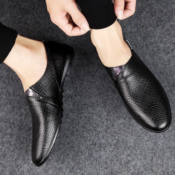 dress shoes male leather shoes, casual driving in dq09, Black
dress shoes male leather shoes, casual driving in dq09, Black